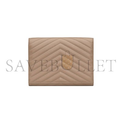 YSL CASSANDRE MATELASSÉ FLAP POUCH IN LAMBSKIN 759533AAA441722 (21*16*3cm)